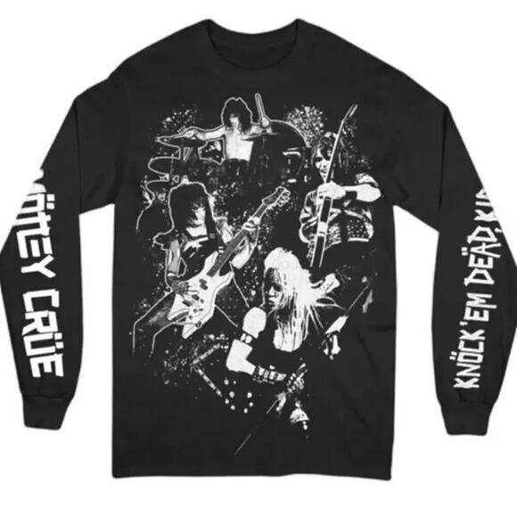 Motley Crue Knock Em Dead Stadium Tour LS T-shirt, Size 2XL, New without Tag - Picture 1 of 5